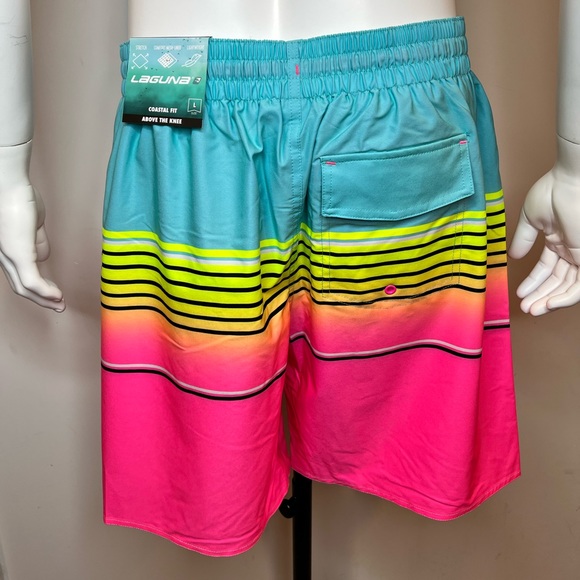 LAGUNA COASTAL FIT ABOVE THE KNEE BATHING SUIT, MULTI COLORS, SIZE LARGE - Picture 4 of 16